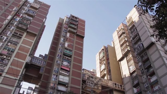 Torres de Salcedo or Conjunto Rioja Housing Complex in Parque Patricios Neighborhood, Buenos Aires, Argentina - Low Angle View