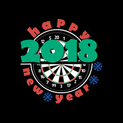 Darts board and New Year 2018