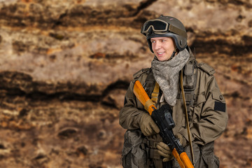 Naklejka premium Russian special forces soldier