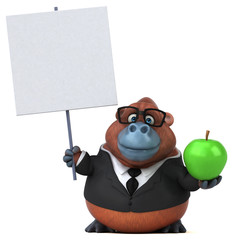 Fun Orang Outan - 3D Illustration