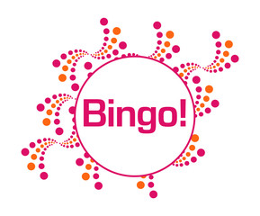 Bingo Pink Orange Abstract Dots 
