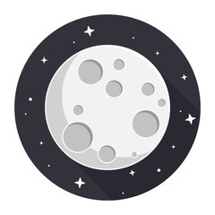 Mond Flat Design Icon