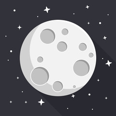 Mond Flat Design Icon