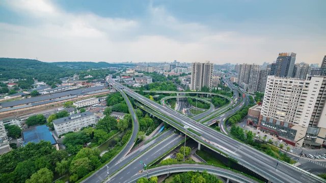Urban ring-shaped overpass in China
4K, video