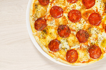 pizza with salami