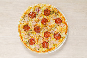 pizza with salami
