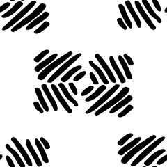Black and White Geometry Seamless Ethnic Pattern