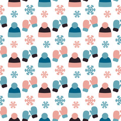 vector seamless pattern of winter background