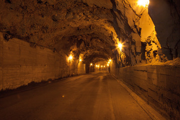 An old tunnel for cars on Madeira