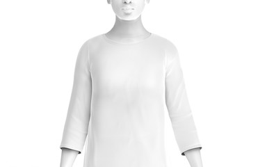 Three quarter sleeves shirt