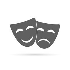Happy and sad masks. Theater.
