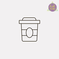 coffee cup line icon