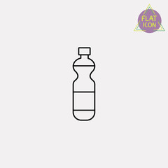 water bottle line icon