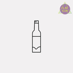 vodka bottle line icon
