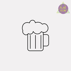 beer mug line icon