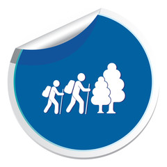 Hiking icon illustration