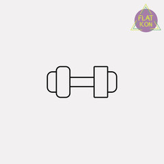 fitness dumbbell line icon