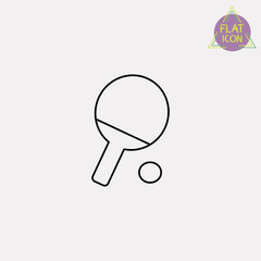 table tennis ping-pong line icon