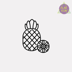 pineapple line icon
