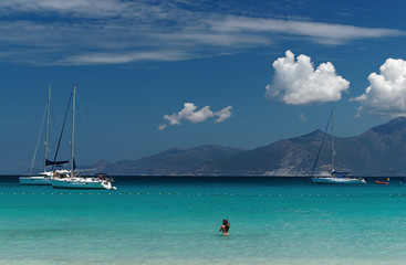 Agriates desert coast in Corsica island