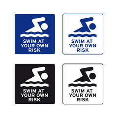 Swim at your own risk sing set
