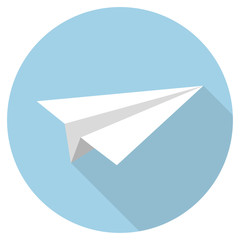 Papierflieger Flat Design Icon