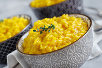 Risotto with curcuma