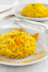 Risotto with curcuma