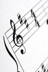 Fototapeta na wymiar Music notes score background