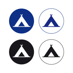 Camping camp area zone sign set