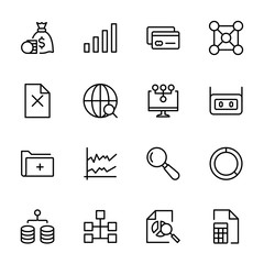 Analytics icon set