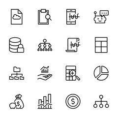 Analytics icon set