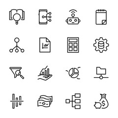 Analytics icon set