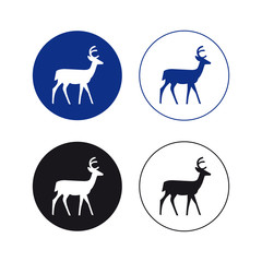 Deer wildlife sign set
