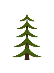 Image of Christmas Tree on Vector Illustration