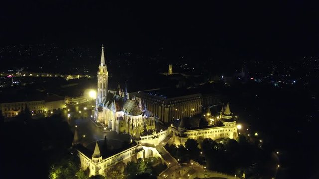 Roman Catholic church in Budapest aerial view, Budapest, Hungary