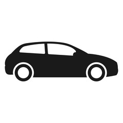 Car vector icon. Isolated simple side car logo illustration.