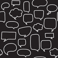 Speech bubbles seamless pattern. Texture for wallpaper, fills, web page background.