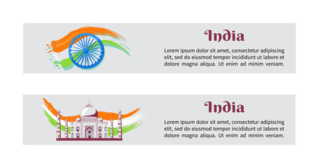 Independence Day India Posters with National Flag