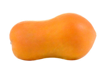 ripe papaya isolated on white background