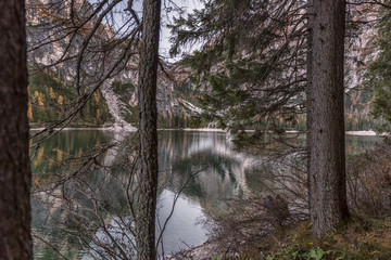 Obraz premium lago di braies, trentino alto adige