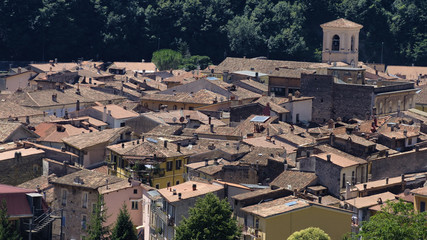 Fototapeta na wymiar Antrodoco (Rieti, Lazio, Italy), panoramic view