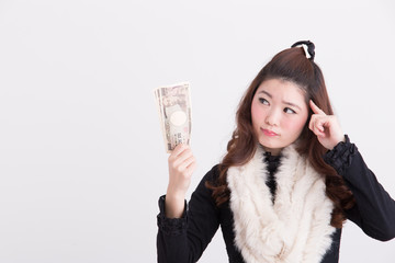 ドレス・女性(白バック) © hanack