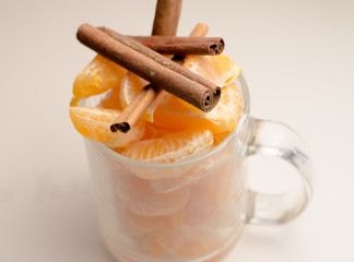 tangerines, cinnamon