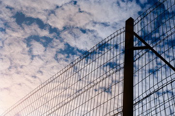 fence, metal, cage