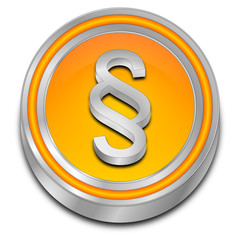 Law paragraph button - 3D illustration