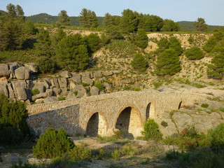 Fototapeta na wymiar Pozas de Aguaviva ​ en Teruel en la comunidad de Aragón, España