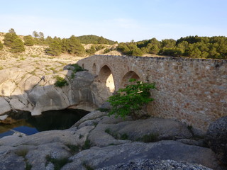Fototapeta na wymiar Pozas de Aguaviva ​ en Teruel en la comunidad de Aragón, España