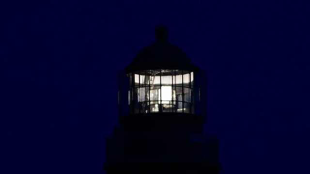 Leuchtturm am Darsser Ort bei Nacht, Nationalpark Vorpommersche Boddenlandschaft