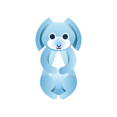 Hare, rabbit stylized geometric animal low poly design vector Illustration